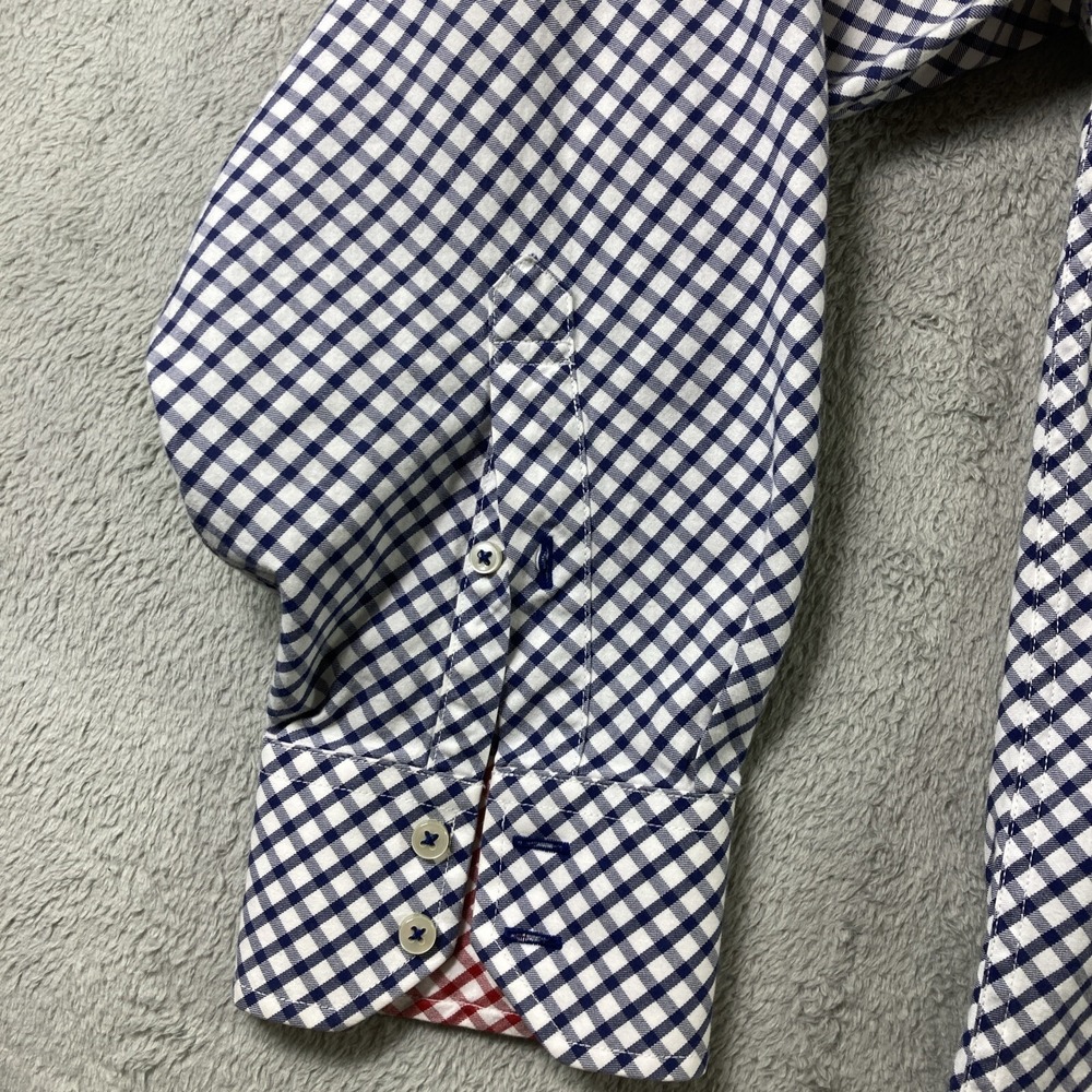 Vintage Tommy Hilfiger Shirt Men XL Blue Button Down Flip Cuff Long Sleeve - Picture 7 of 16